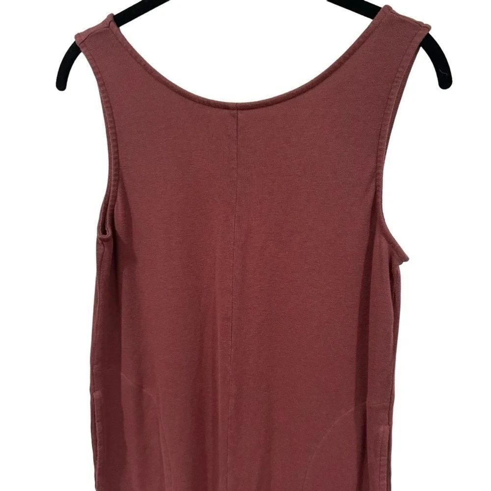 Fabletics Grace Relaxed Wide Leg Jumpsuit in Color Dark Rouge‎ Athleisure S